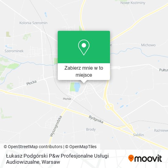 Mapa Łukasz Podgórski P&w Profesjonalne Usługi Audiowizualne