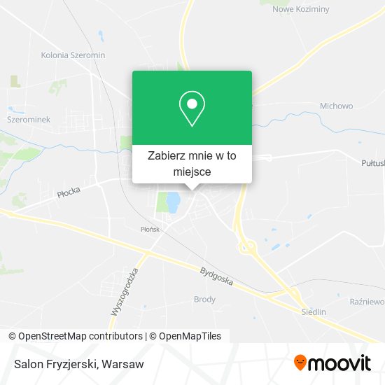 Mapa Salon Fryzjerski