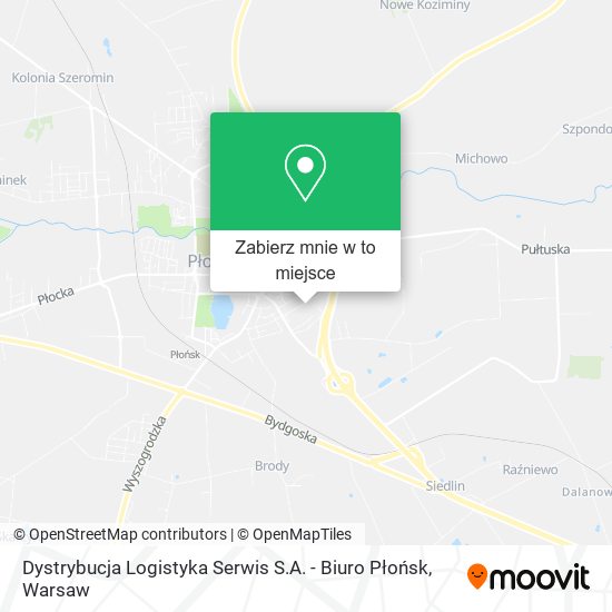 Mapa Dystrybucja Logistyka Serwis S.A. - Biuro Płońsk