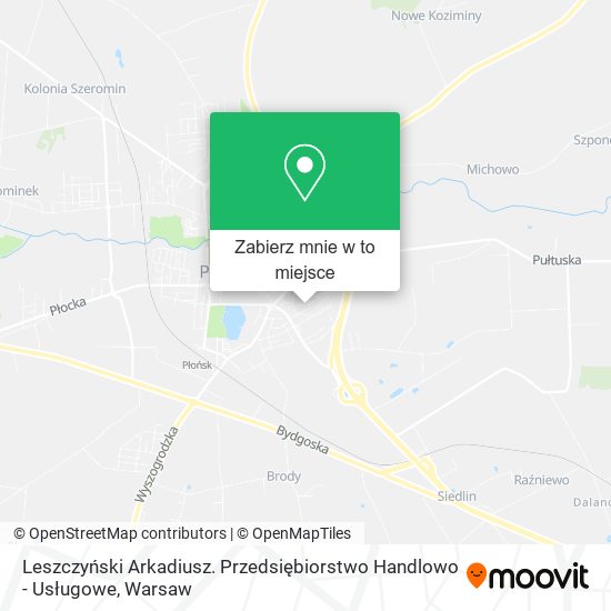 Mapa Leszczyński Arkadiusz. Przedsiębiorstwo Handlowo - Usługowe