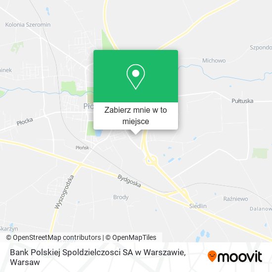 Mapa Bank Polskiej Spoldzielczosci SA w Warszawie