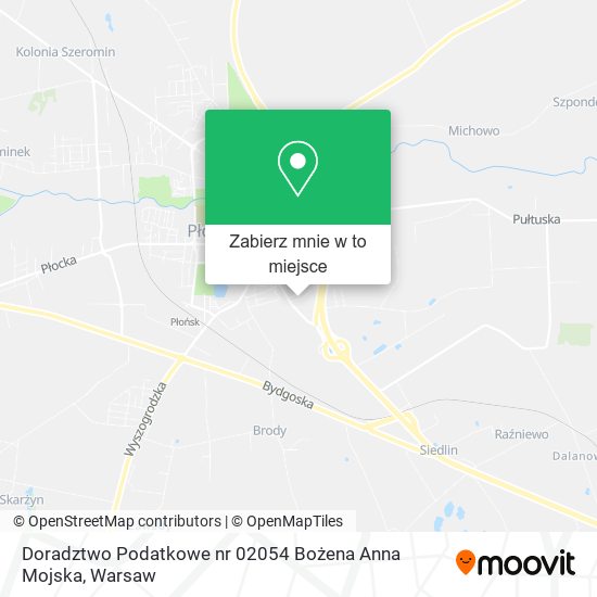 Mapa Doradztwo Podatkowe nr 02054 Bożena Anna Mojska