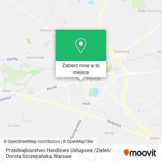 Mapa Przedsiębiorstwo Handlowo Usługowe /Zieleń/ Dorota Szczepańska