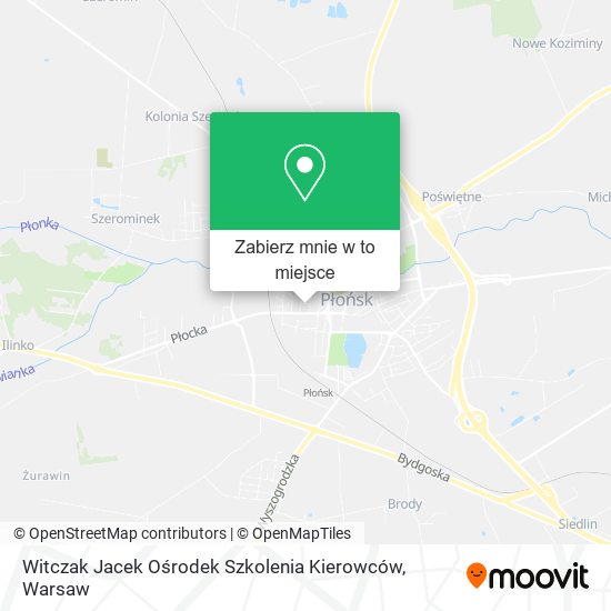 Mapa Witczak Jacek Ośrodek Szkolenia Kierowców