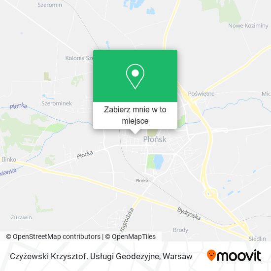 Mapa Czyżewski Krzysztof. Usługi Geodezyjne