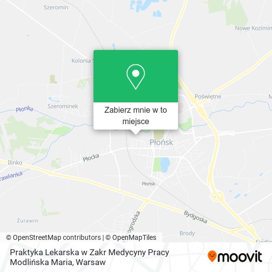 Mapa Praktyka Lekarska w Zakr Medycyny Pracy Modlińska Maria