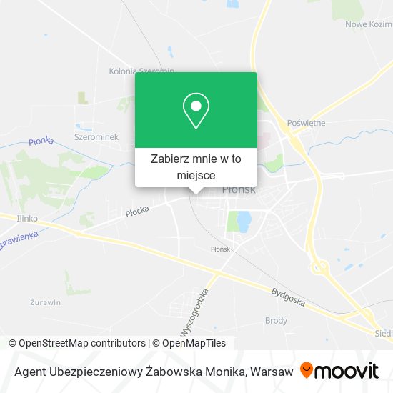 Mapa Agent Ubezpieczeniowy Żabowska Monika