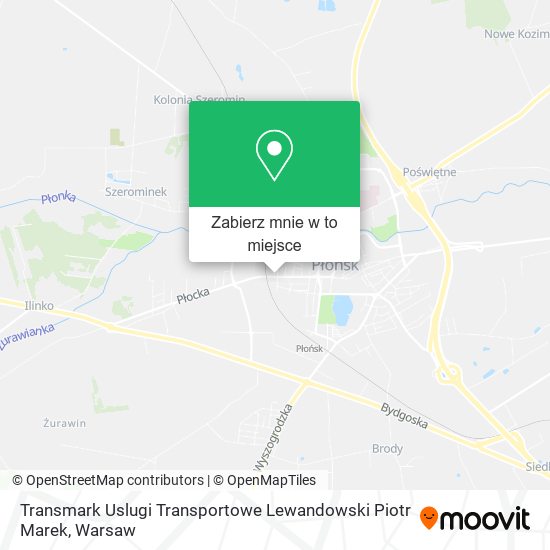 Mapa Transmark Uslugi Transportowe Lewandowski Piotr Marek