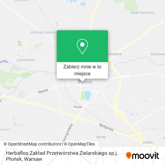 Mapa Herbaflos Zakład Przetwórstwa Zielarskiego sp.j. Płońsk