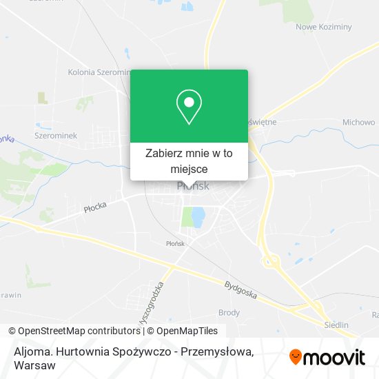 Mapa Aljoma. Hurtownia Spożywczo - Przemysłowa