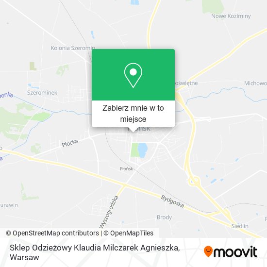 Mapa Sklep Odzieżowy Klaudia Milczarek Agnieszka