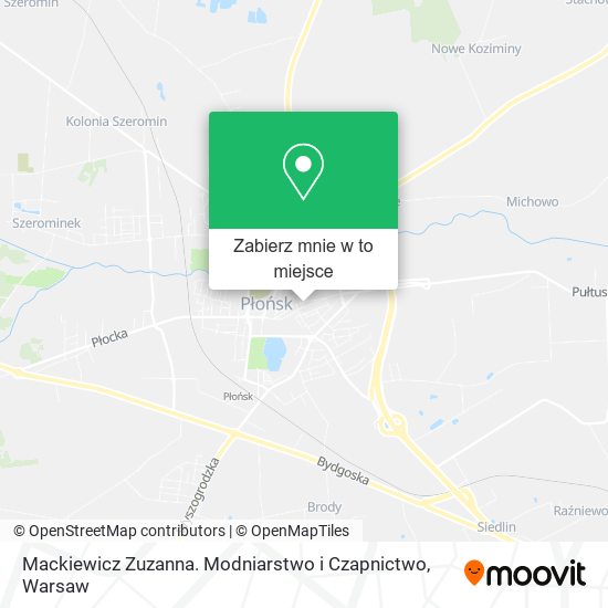 Mapa Mackiewicz Zuzanna. Modniarstwo i Czapnictwo