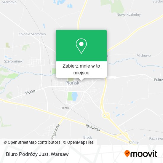 Mapa Biuro Podróży Just