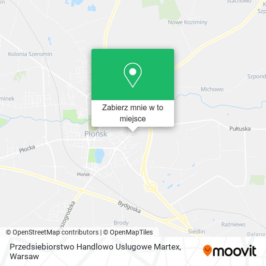 Mapa Przedsiebiorstwo Handlowo Uslugowe Martex