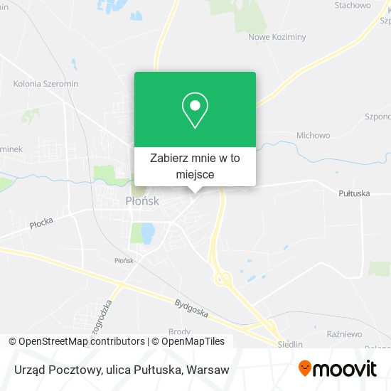 Mapa Urząd Pocztowy, ulica Pułtuska