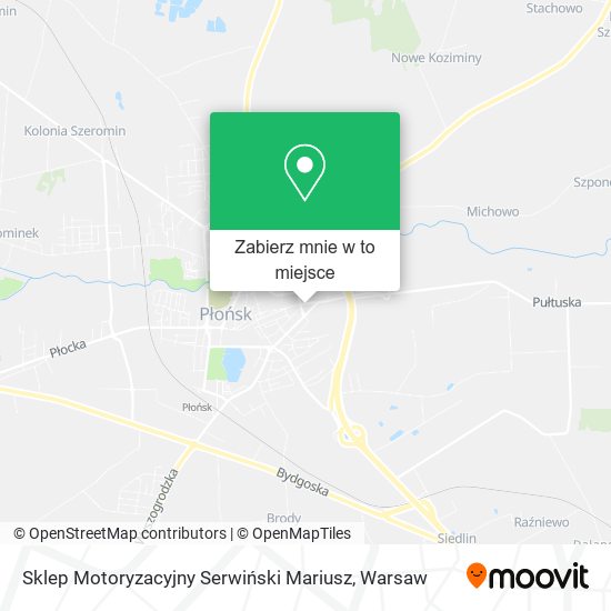 Mapa Sklep Motoryzacyjny Serwiński Mariusz