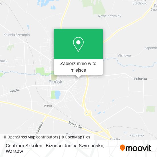 Mapa Centrum Szkoleń i Biznesu Janina Szymańska