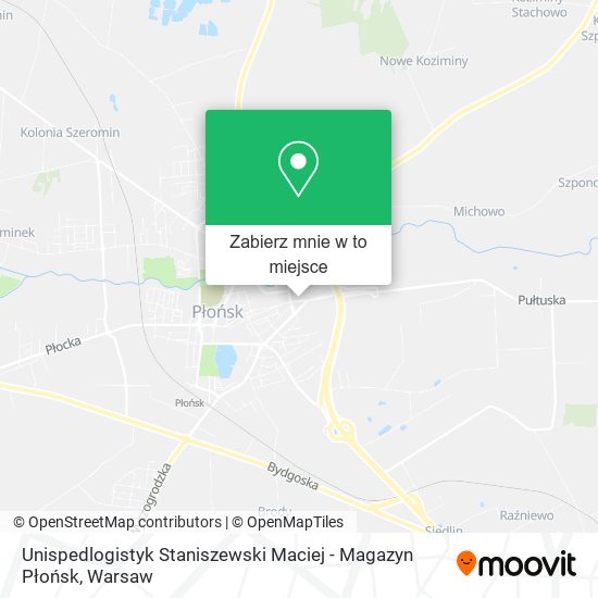 Mapa Unispedlogistyk Staniszewski Maciej - Magazyn Płońsk