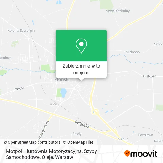 Mapa Motpol. Hurtownia Motoryzacyjna, Szyby Samochodowe, Oleje