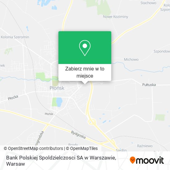 Mapa Bank Polskiej Spoldzielczosci SA w Warszawie