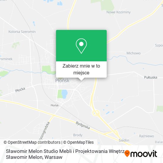 Mapa Sławomir Melon Studio Mebli i Projektowania Wnętrz Sławomir Melon