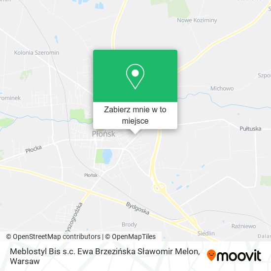 Mapa Meblostyl Bis s.c. Ewa Brzezińska Sławomir Melon