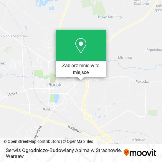 Mapa Serwis Ogrodniczo-Budowlany Apima w Strachowie