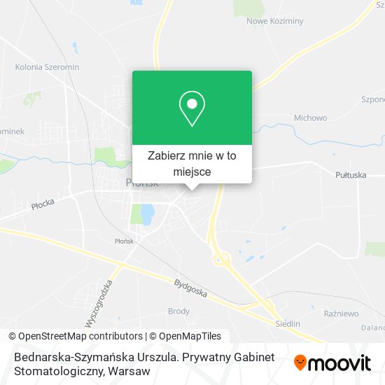 Mapa Bednarska-Szymańska Urszula. Prywatny Gabinet Stomatologiczny