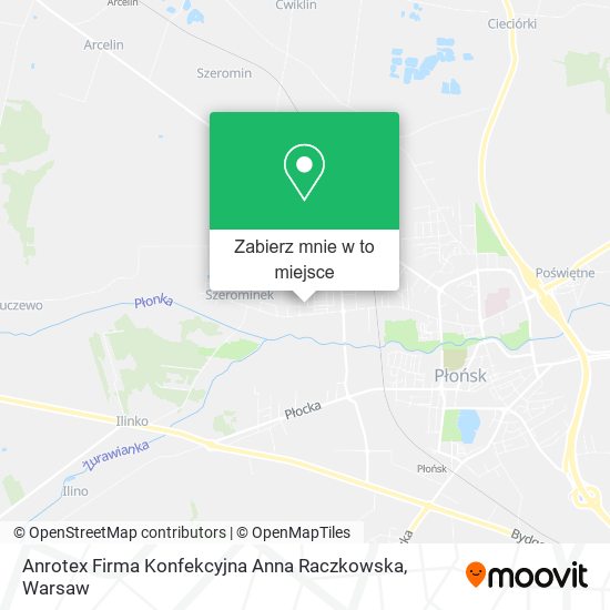 Mapa Anrotex Firma Konfekcyjna Anna Raczkowska