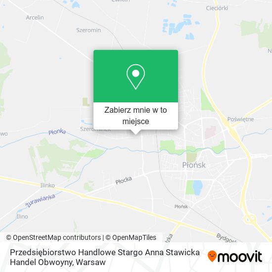 Mapa Przedsiębiorstwo Handlowe Stargo Anna Stawicka Handel Obwoyny