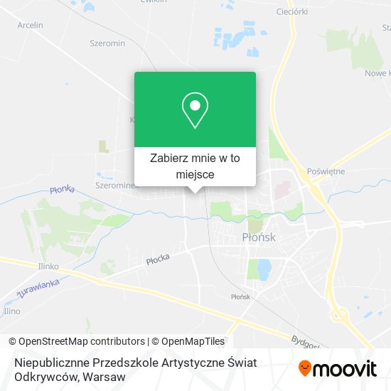 Mapa Niepublicznne Przedszkole Artystyczne Świat Odkrywców