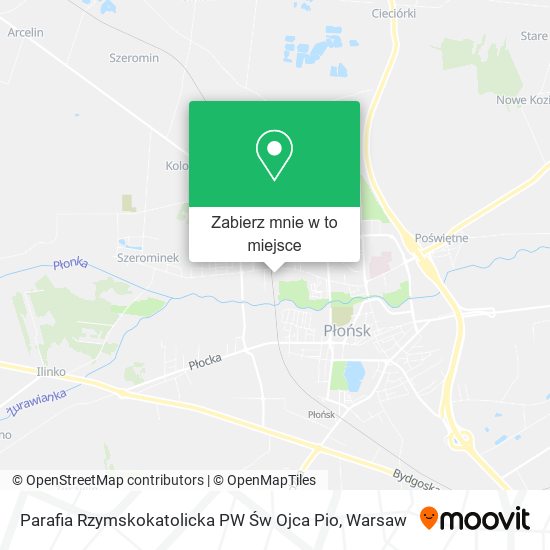 Mapa Parafia Rzymskokatolicka PW Św Ojca Pio