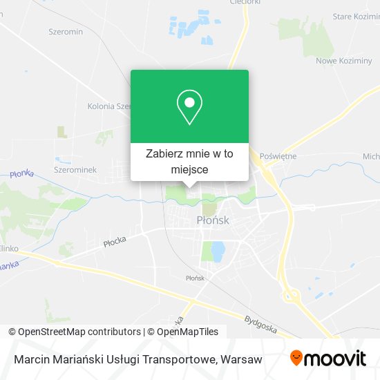 Mapa Marcin Mariański Usługi Transportowe