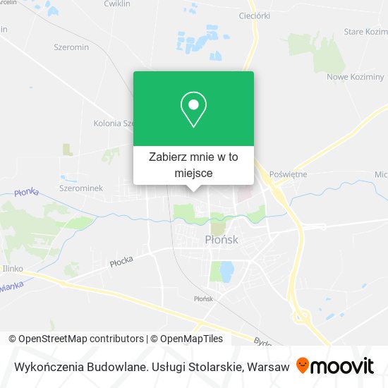 Mapa Wykończenia Budowlane. Usługi Stolarskie