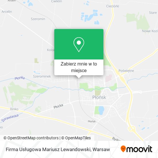 Mapa Firma Usługowa Mariusz Lewandowski