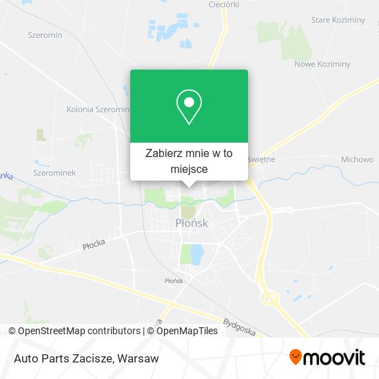 Mapa Auto Parts Zacisze