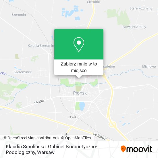 Mapa Klaudia Smolińska. Gabinet Kosmetyczno-Podologiczny