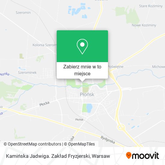 Mapa Kamińska Jadwiga. Zakład Fryzjerski