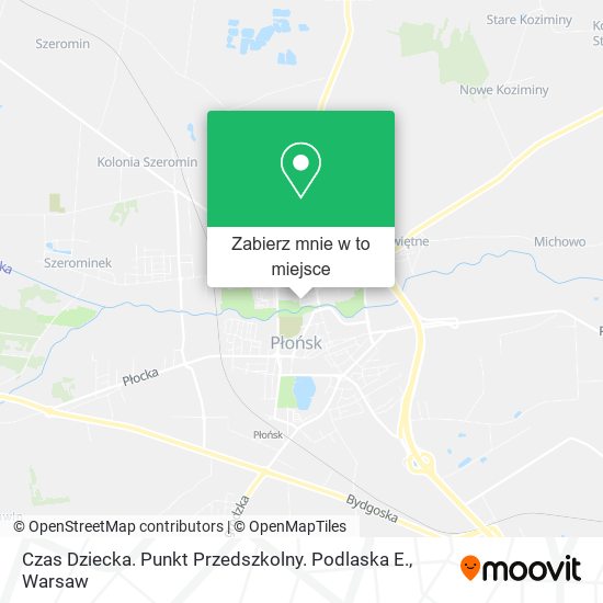 Mapa Czas Dziecka. Punkt Przedszkolny. Podlaska E.