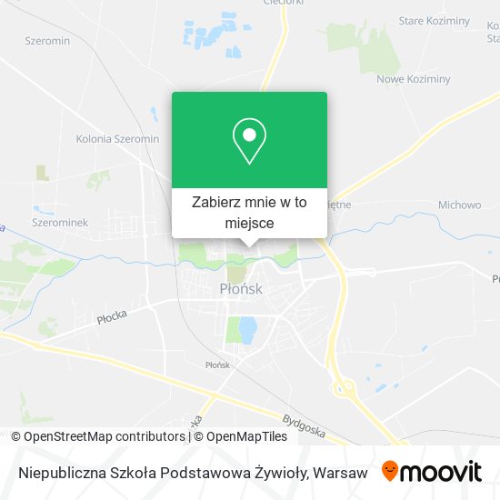 Mapa Niepubliczna Szkoła Podstawowa Żywioły