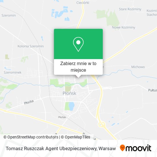 Mapa Tomasz Ruszczak Agent Ubezpieczeniowy