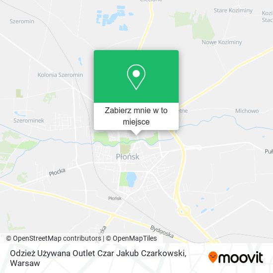 Mapa Odzież Używana Outlet Czar Jakub Czarkowski