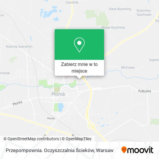 Mapa Przepompownia. Oczyszczalnia Ścieków