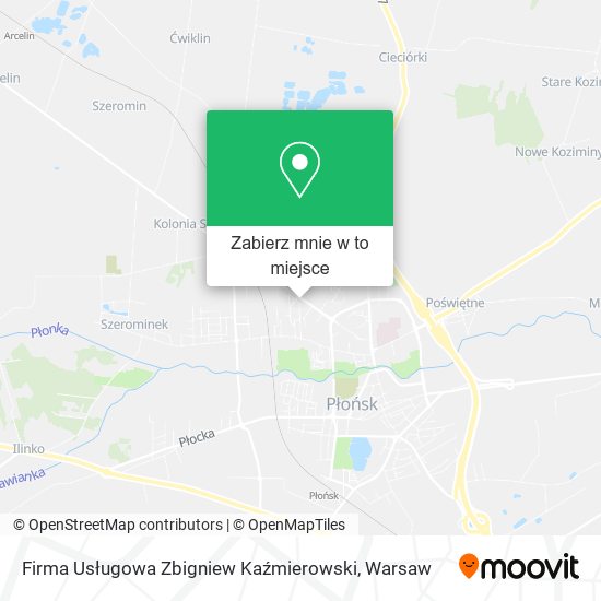 Mapa Firma Usługowa Zbigniew Kaźmierowski