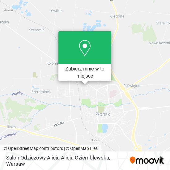 Mapa Salon Odzieżowy Alicja Alicja Oziemblewska