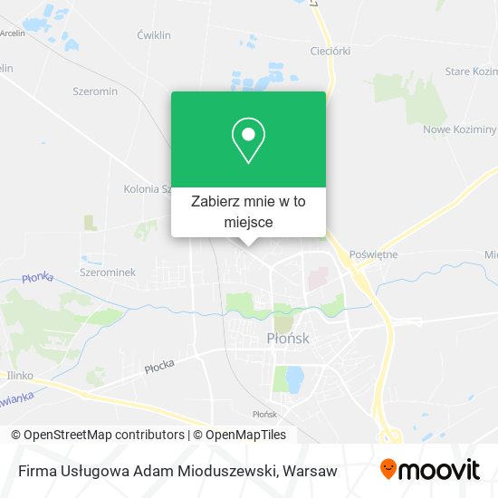 Mapa Firma Usługowa Adam Mioduszewski