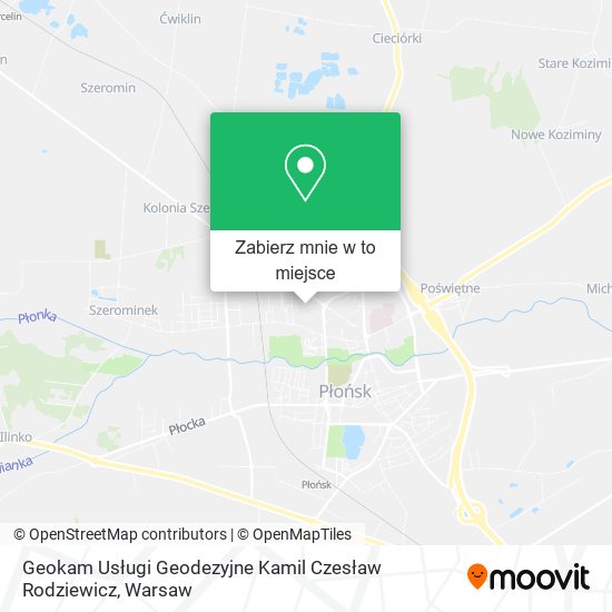 Mapa Geokam Usługi Geodezyjne Kamil Czesław Rodziewicz