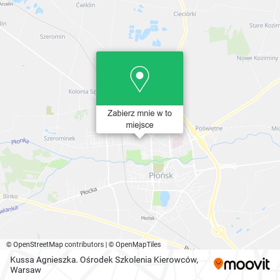 Mapa Kussa Agnieszka. Ośrodek Szkolenia Kierowców