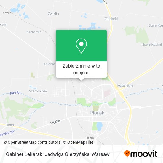 Mapa Gabinet Lekarski Jadwiga Gierzyńska