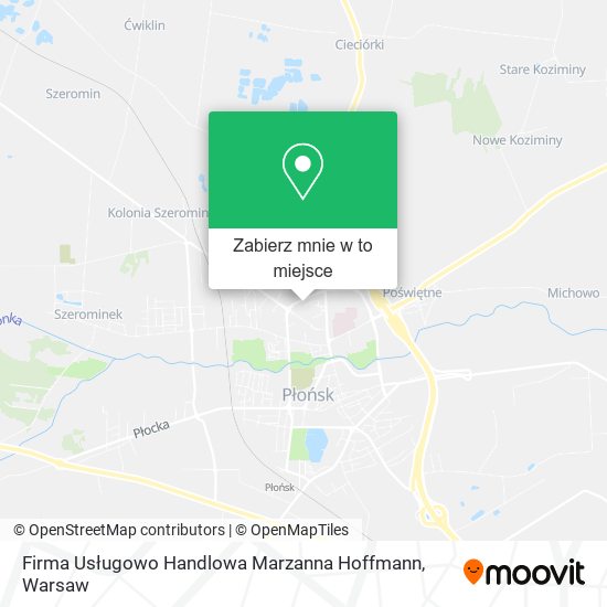 Mapa Firma Usługowo Handlowa Marzanna Hoffmann